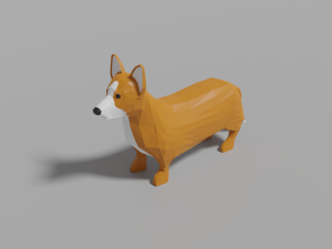 cartoon corgi 3D Model