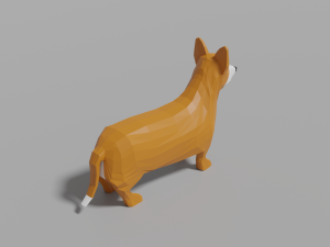 cartoon corgi 3D Model
