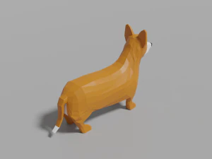 cartoon corgi 3D Model