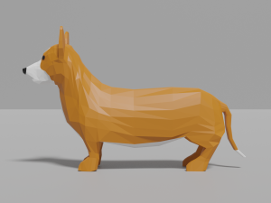 cartoon corgi 3D Model