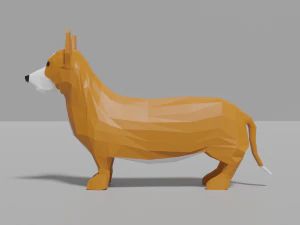 cartoon corgi 3D Model