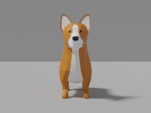 cartoon corgi 3D Model