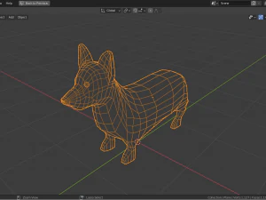 cartoon corgi 3D Model