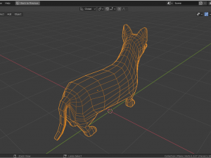 cartoon corgi 3D Model
