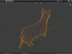 cartoon corgi 3D Model
