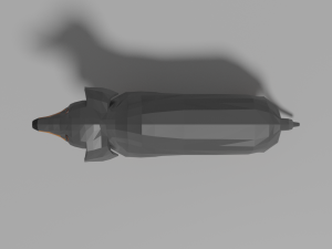 cartoon dachshund 3D Model