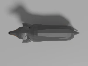cartoon dachshund 3D Model