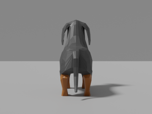 cartoon dachshund 3D Model