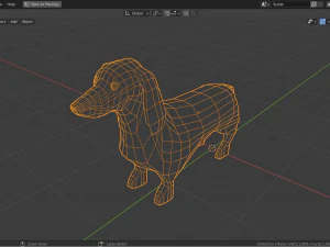 cartoon dachshund 3D Model