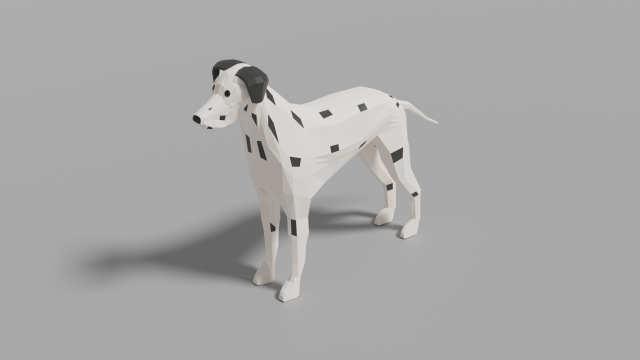 cartoon dalmatian 3D Model .c4d .max .obj .3ds .fbx .stl .blend 