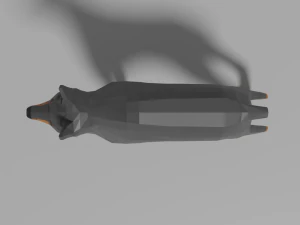 cartoon doberman 3D Model