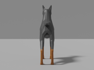 cartoon doberman 3Dモデル