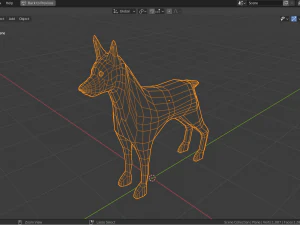 cartoon doberman 3D Model