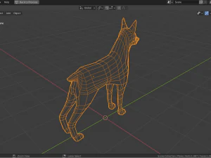 cartoon doberman 3D Model
