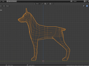 cartoon doberman 3Dモデル