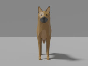 cartoon german shepherd 3D 模型