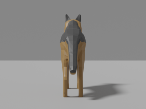 cartoon german shepherd 3D 模型