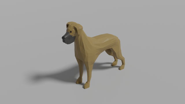 cartoon great dane Model 3D .c4d .max .obj .3ds .fbx .stl .blend 