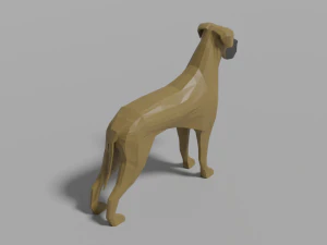 cartoon great dane 3D Model