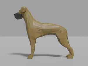 cartoon great dane Model 3D