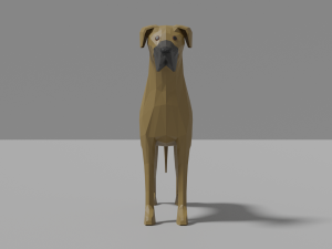 cartoon great dane Model 3D