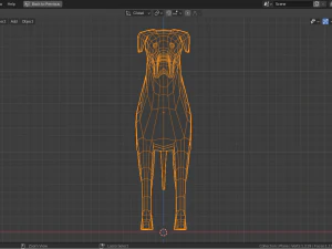 cartoon great dane 3D Model