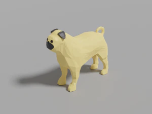 cartoon mops 3D Model