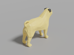 cartoon mops 3D-Modell