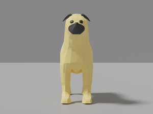 cartoon mops 3D-Modell