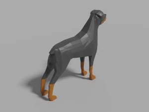 cartoon rottweiler 3D Model