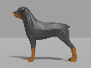 cartoon rottweiler 3D Model