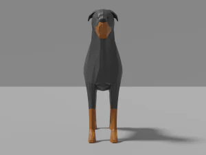 cartoon rottweiler 3D Model