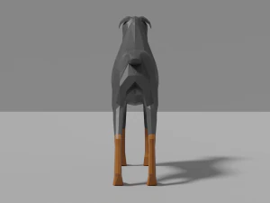 cartoon rottweiler 3D Model