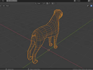 cartoon rottweiler 3D Model