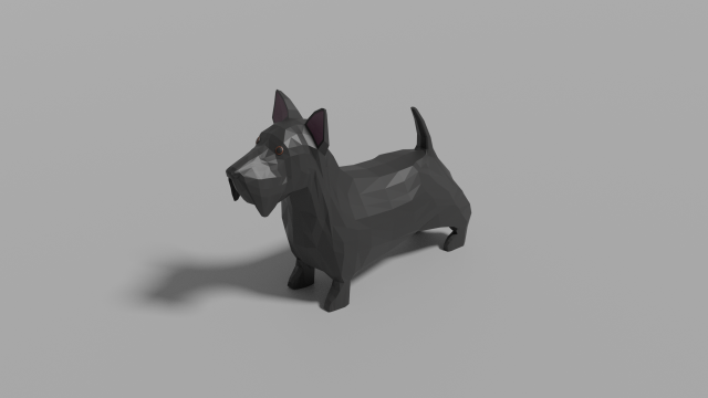 cartoon scottish terrier Modelo 3D .c4d .max .obj .3ds .fbx .stl .blend 