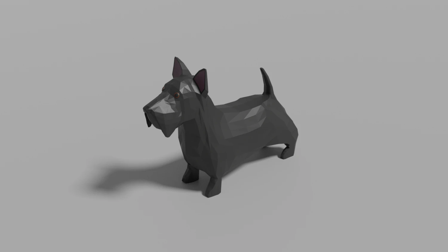 cartoon scottish terrier 3D Model .c4d .max .obj .3ds .fbx .stl .blend 