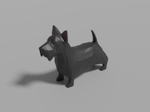 cartoon scottish terrier 3D Model