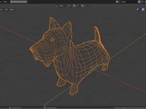 cartoon scottish terrier 3D Model