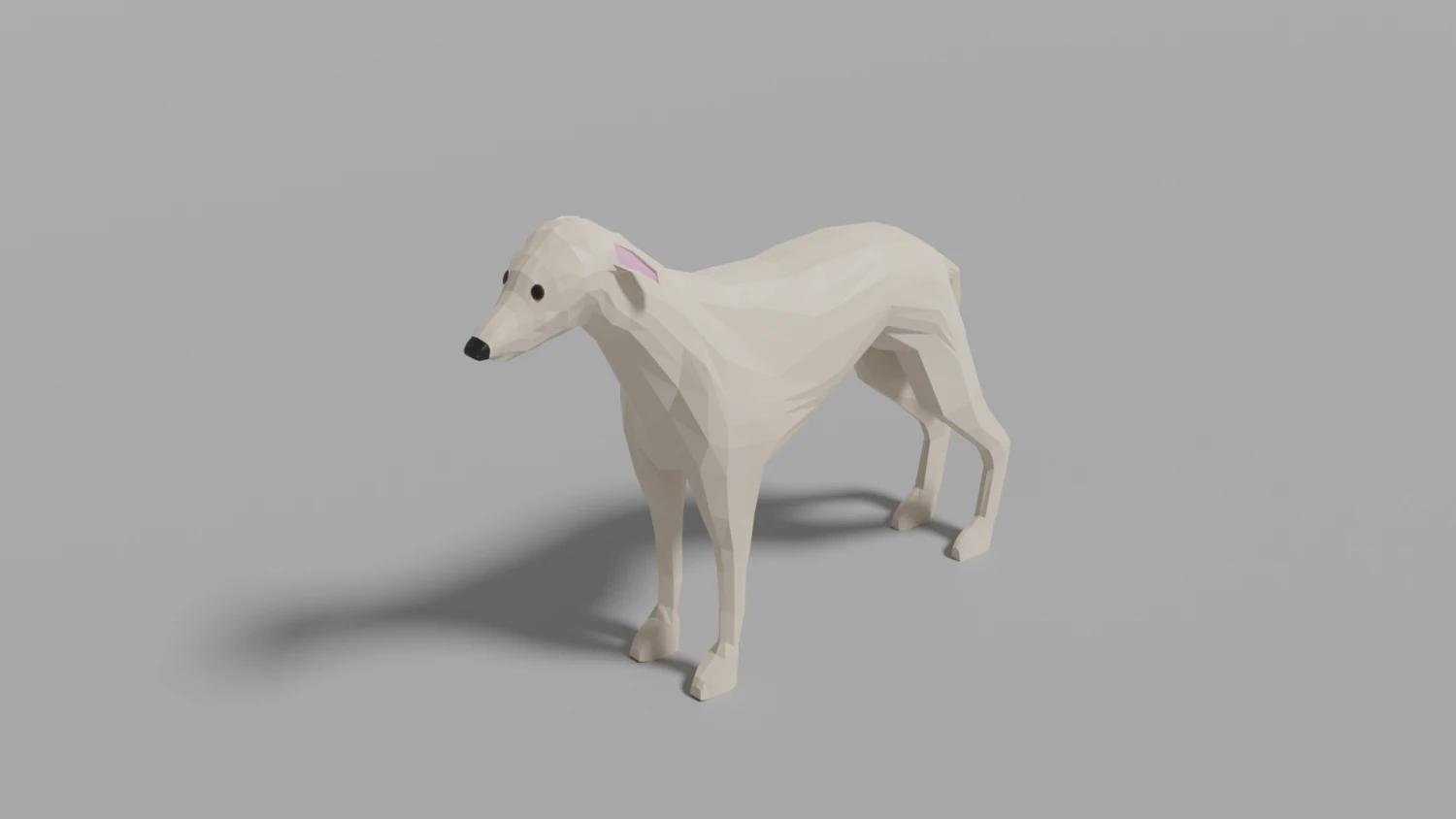 cartoon sighthound 3D Model .c4d .max .obj .3ds .fbx .stl .blend 