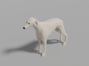 cartoon sighthound 3D Model