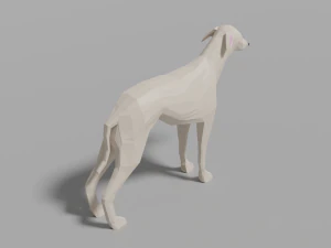 cartoon sighthound 3D Model
