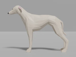 cartoon sighthound 3D Model