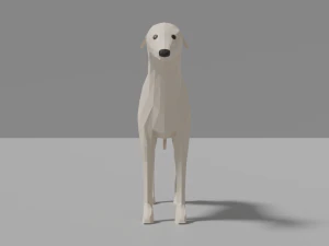 cartoon sighthound 3D Model