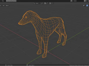 cartoon sighthound 3D Model
