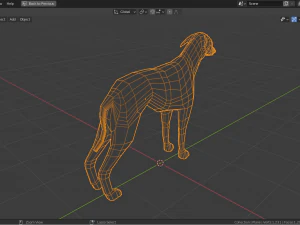 cartoon sighthound 3D Model