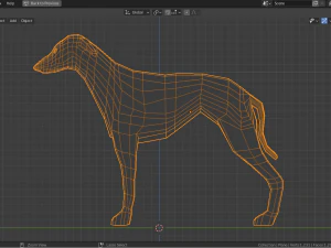 cartoon sighthound 3D Model