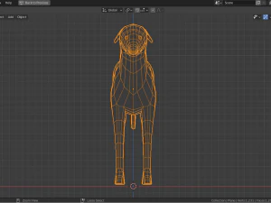 cartoon sighthound 3D Model