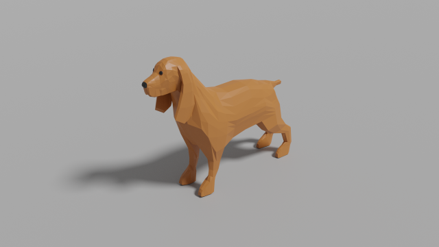 cartoon spaniel 3D Model .c4d .max .obj .3ds .fbx .stl .blend 