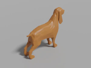 卡通西班牙猎狗 3D 模型