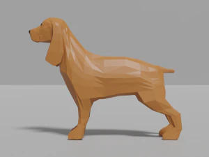 卡通西班牙猎狗 3D 模型